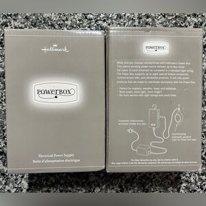 Hallmark Power Box Electrical Power Supply set of 2 holiday ornament Christmas